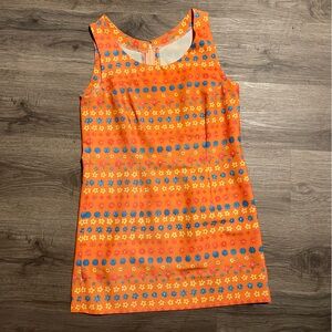 Orange dress with flowers